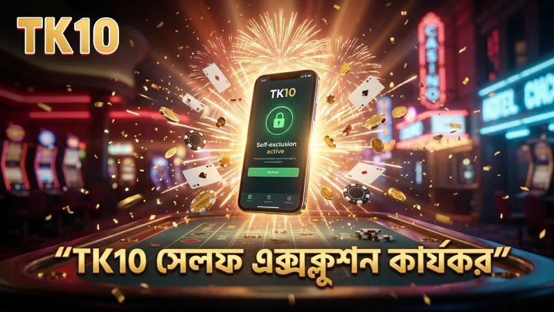 TK10 এর সেলফ-এক্সক্লুশন টুল ব্যবহার করে আসক্তি নিয়ন্ত্রণ সহজ।